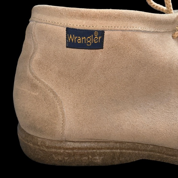 Vintage 1970’s Wrangler Tan Suede Women’s Ankle Boots Size 6 - Picture 6 of 8